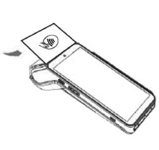 DX8000 with an arrow showing the printer cover flap lifted open