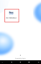 Device home screen with the Roc Terminal+ app icon highlighted
